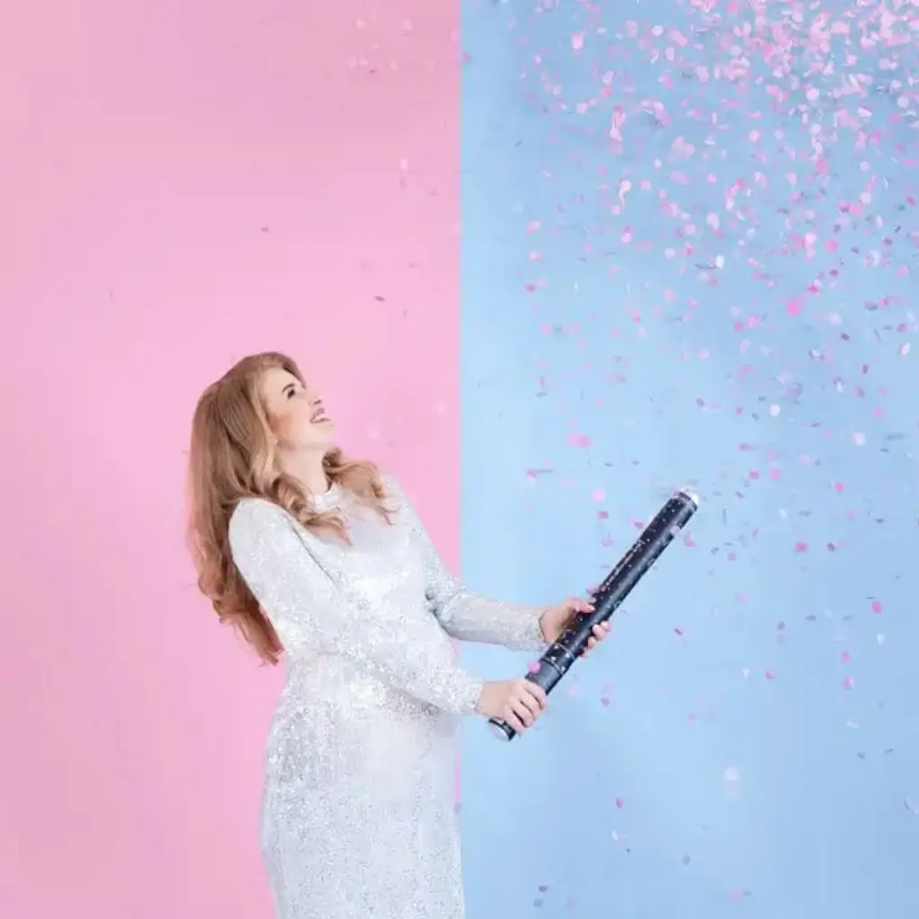 Gender Reveal Giant Pink Confetti Cannon