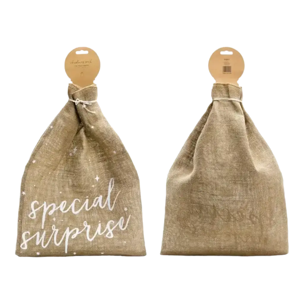 Natural Burlap Bag Special Surprise