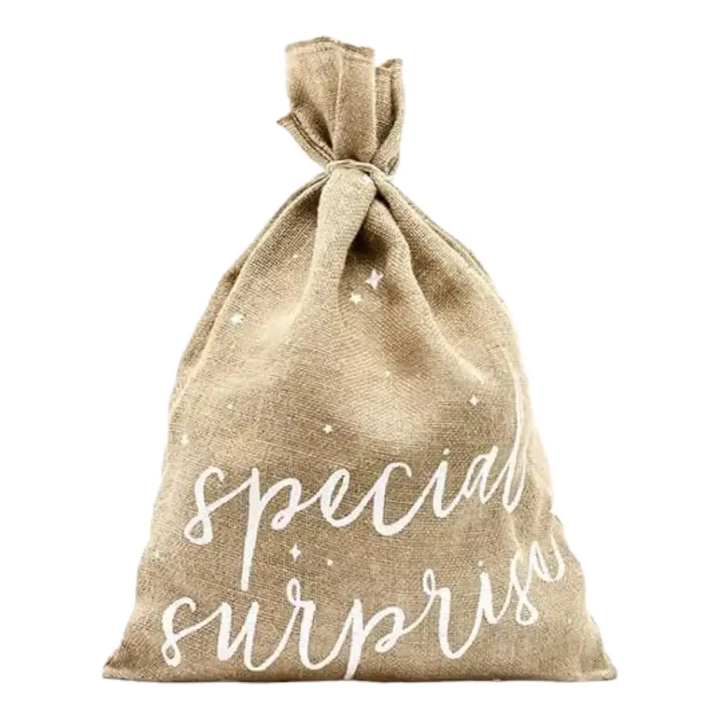 Natural Burlap Bag Special Surprise