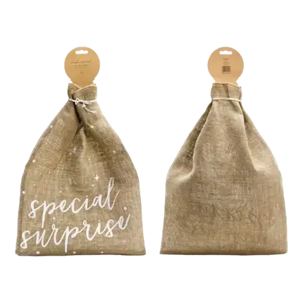 Natural Burlap Bag Special Surprise