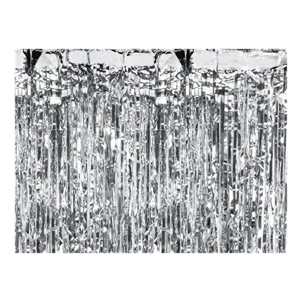 Silver glitter curtain 90x250cm