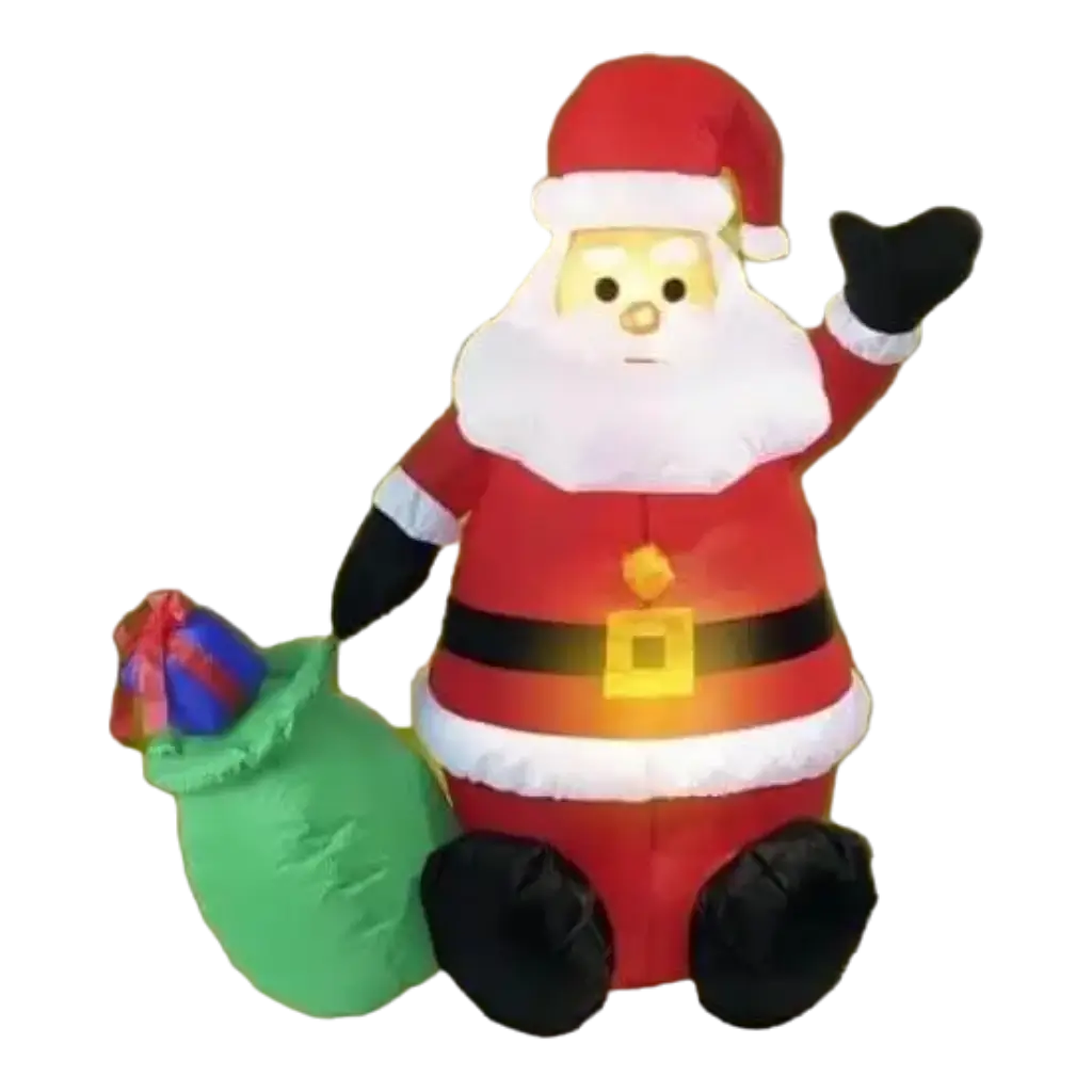 Inflatable Father Christmas with hood 120cm