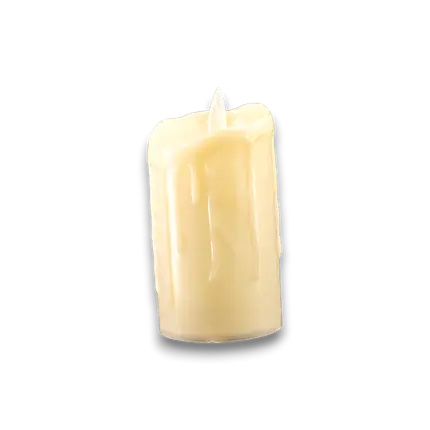 White LED candle 9cm