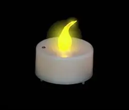 LED candle flickering flame yellow