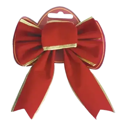 Small red & gold velvet bow