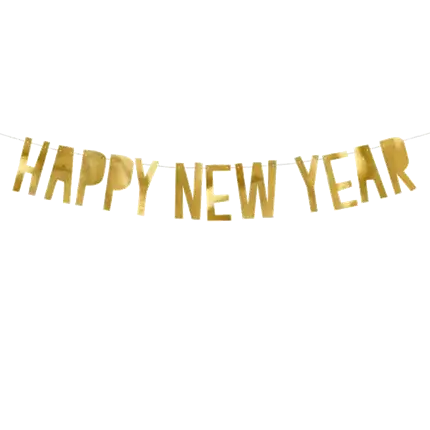 Happy New year gold garland