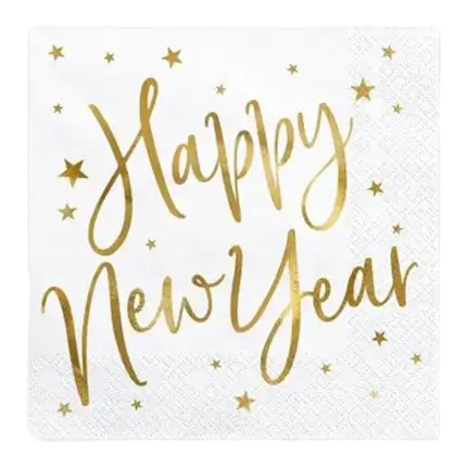 Happy New Year paper napkins (Set of 20)