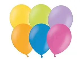 Set of 5 Mixed Colours Balloons Multicoloured