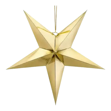 Gold paper star 70cm