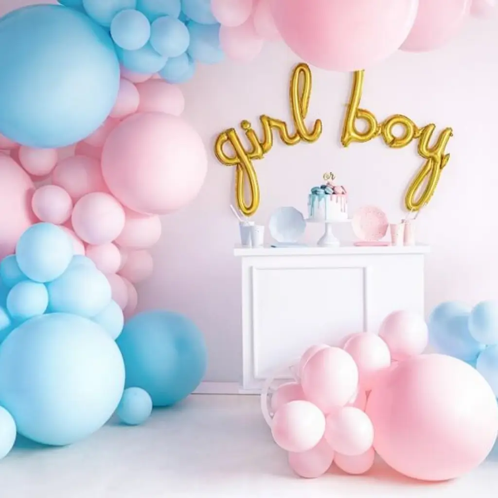 Giant round balloon Light Blue Pastel ø100cm