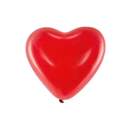 Pack of 100 Pastel Red Heart Balloons 25cm