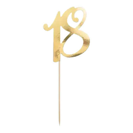 Cake Decoration 18 Gold