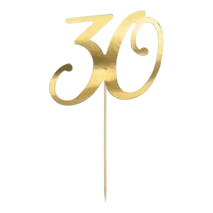 Cake Decoration 30 Gold