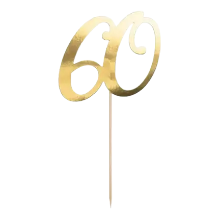 Cake Decoration 60 Gold