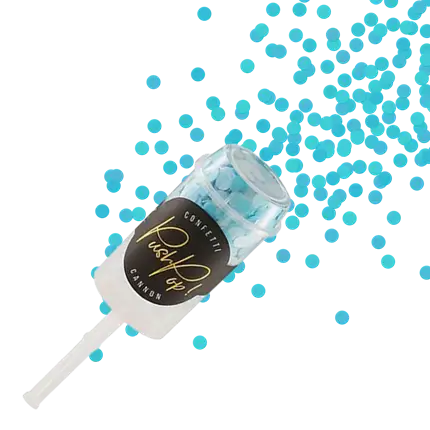 Confettis push pop Blue