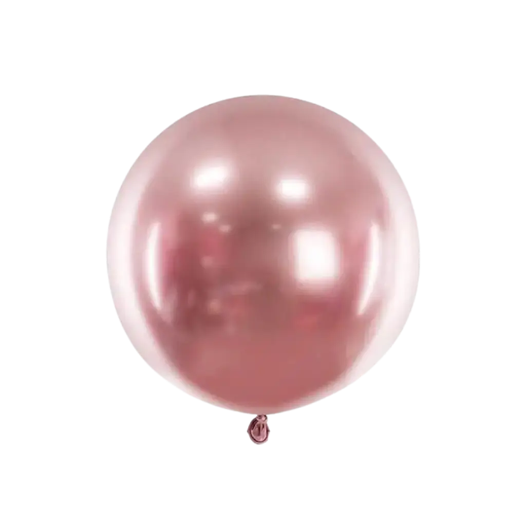 Round Pink Gold Metal Balloon ø60cm