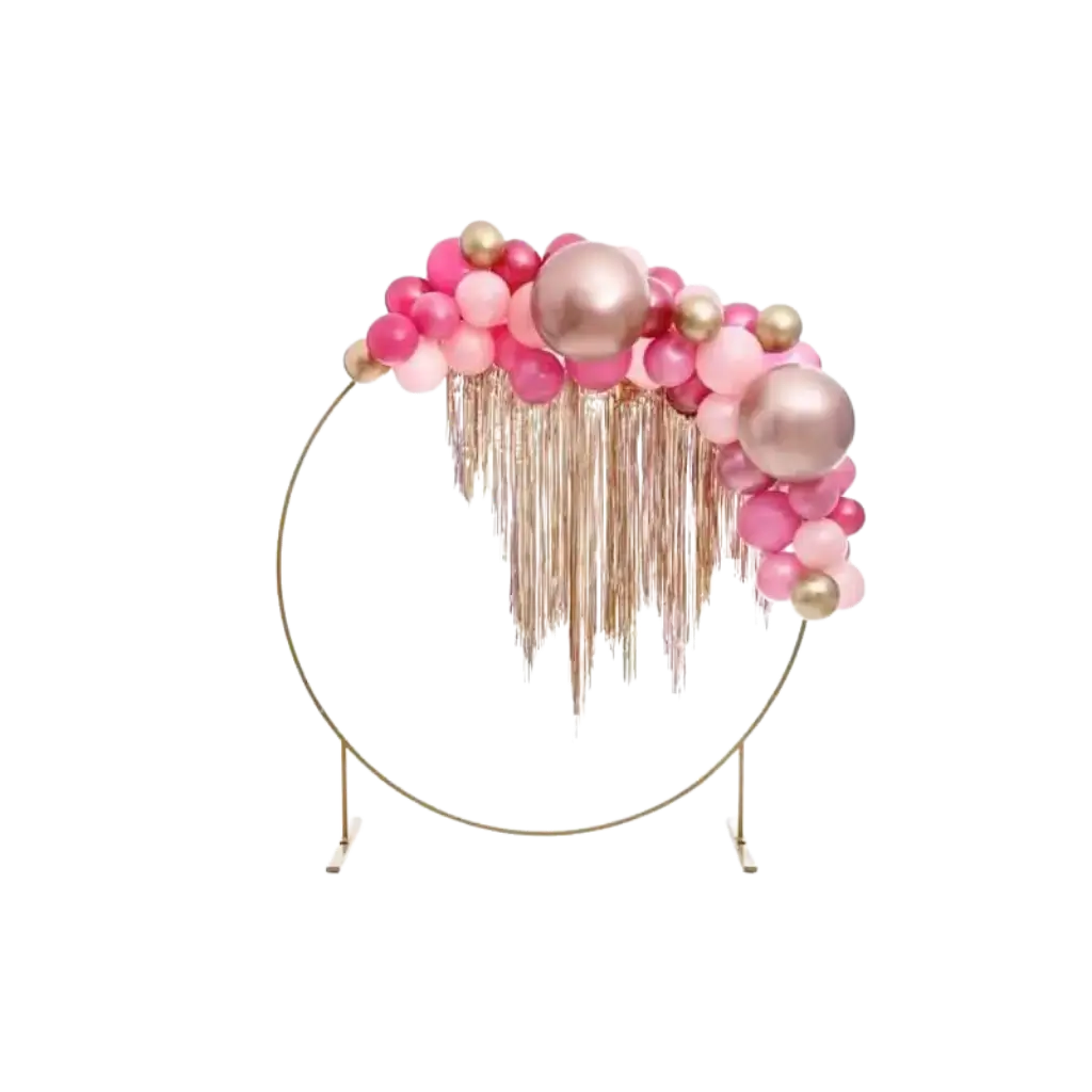 Round Pink Gold Metal Balloon ø60cm