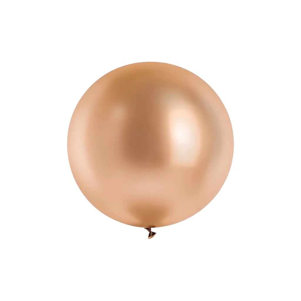 Round Pink Gold Metal Balloon ø60cm