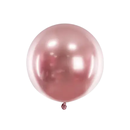 Round Pink Gold Metal Balloon ø60cm