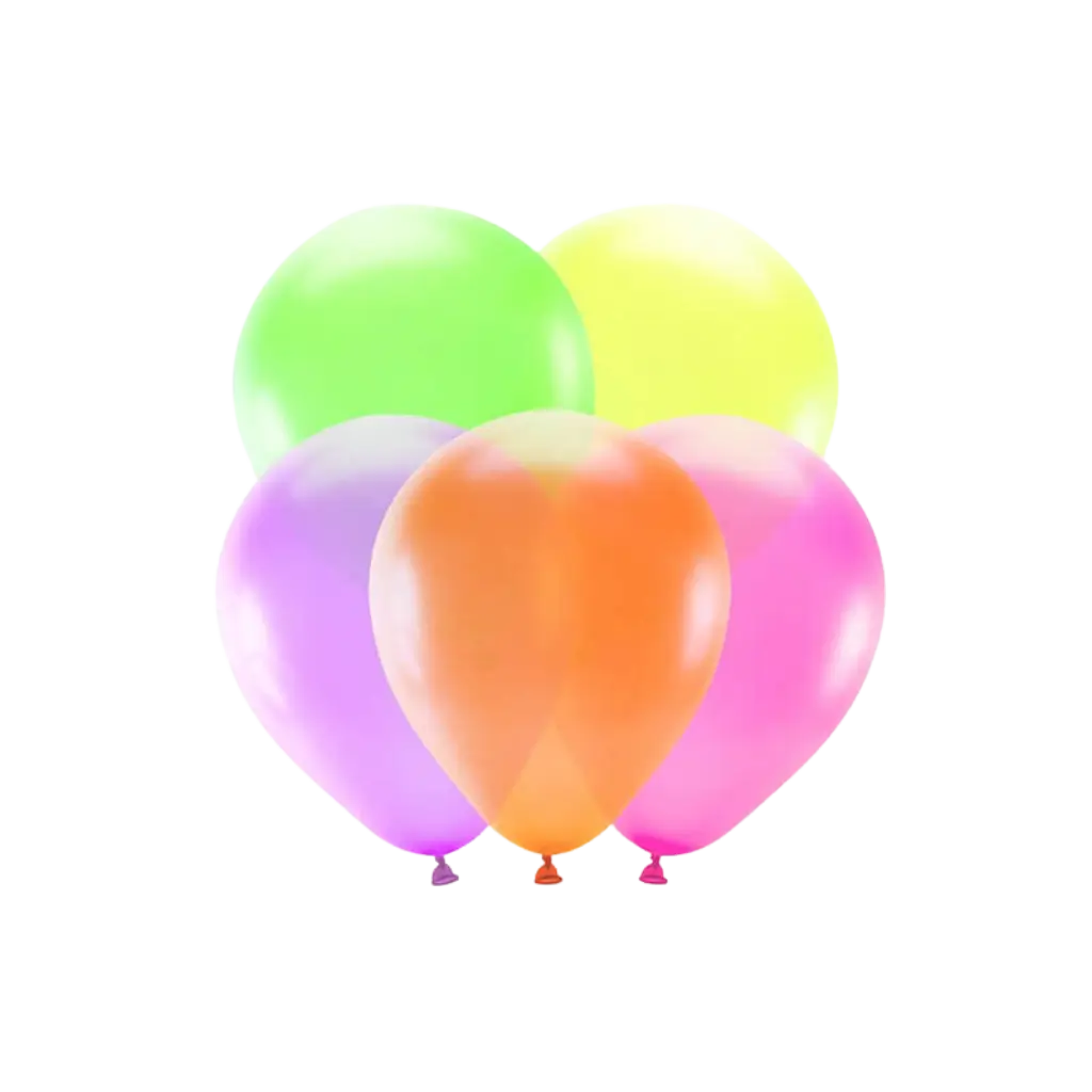 Set of 5 Neon Balloons