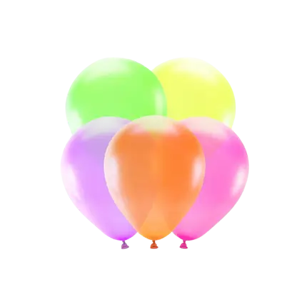Set of 5 Neon Balloons