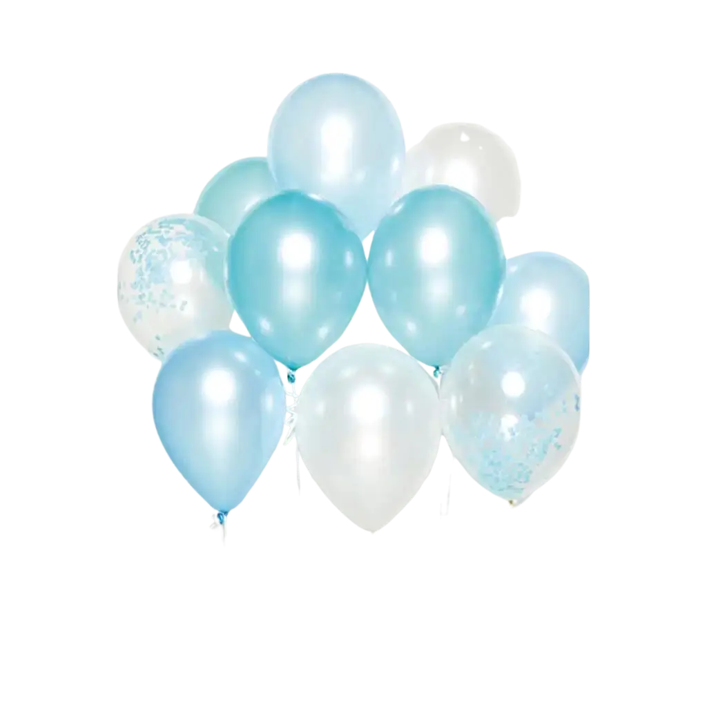 Bunch of 10 Blue Theme Balloons