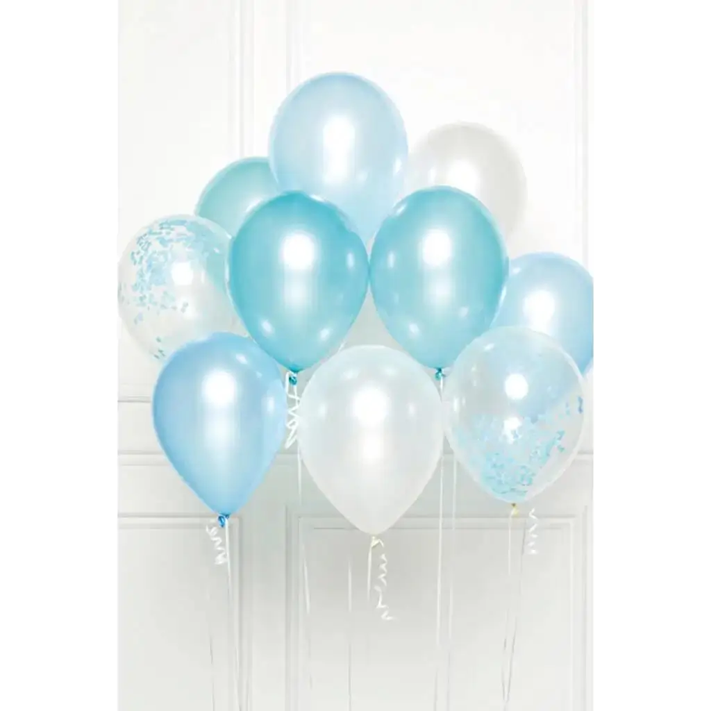 Bunch of 10 Blue Theme Balloons