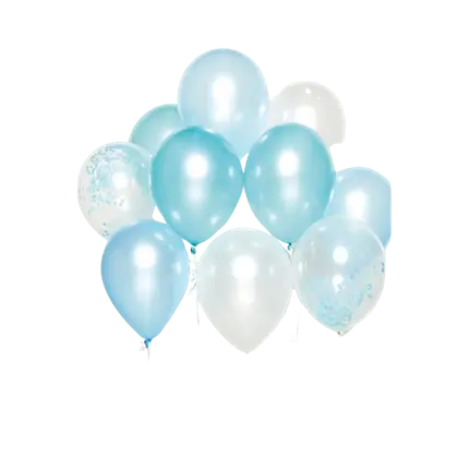 Bunch of 10 Blue Theme Balloons
