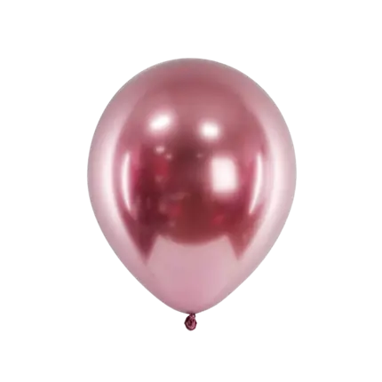 50 Bright Rose Gold Metallic Balloons