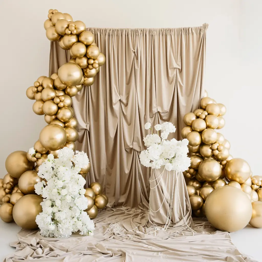 50 Gold Glitter Balloons