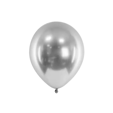 50 Silver Glitter Balloons