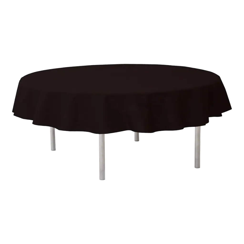 Round black non-woven tablecloth ø240cm