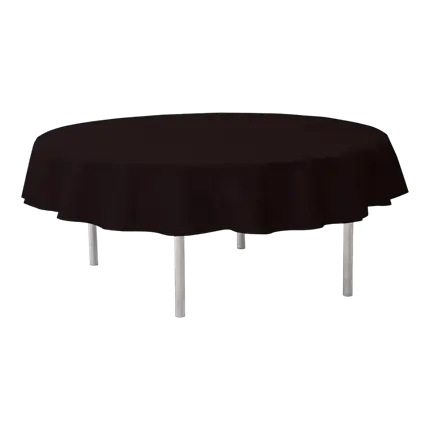 Round black non-woven tablecloth ø240cm