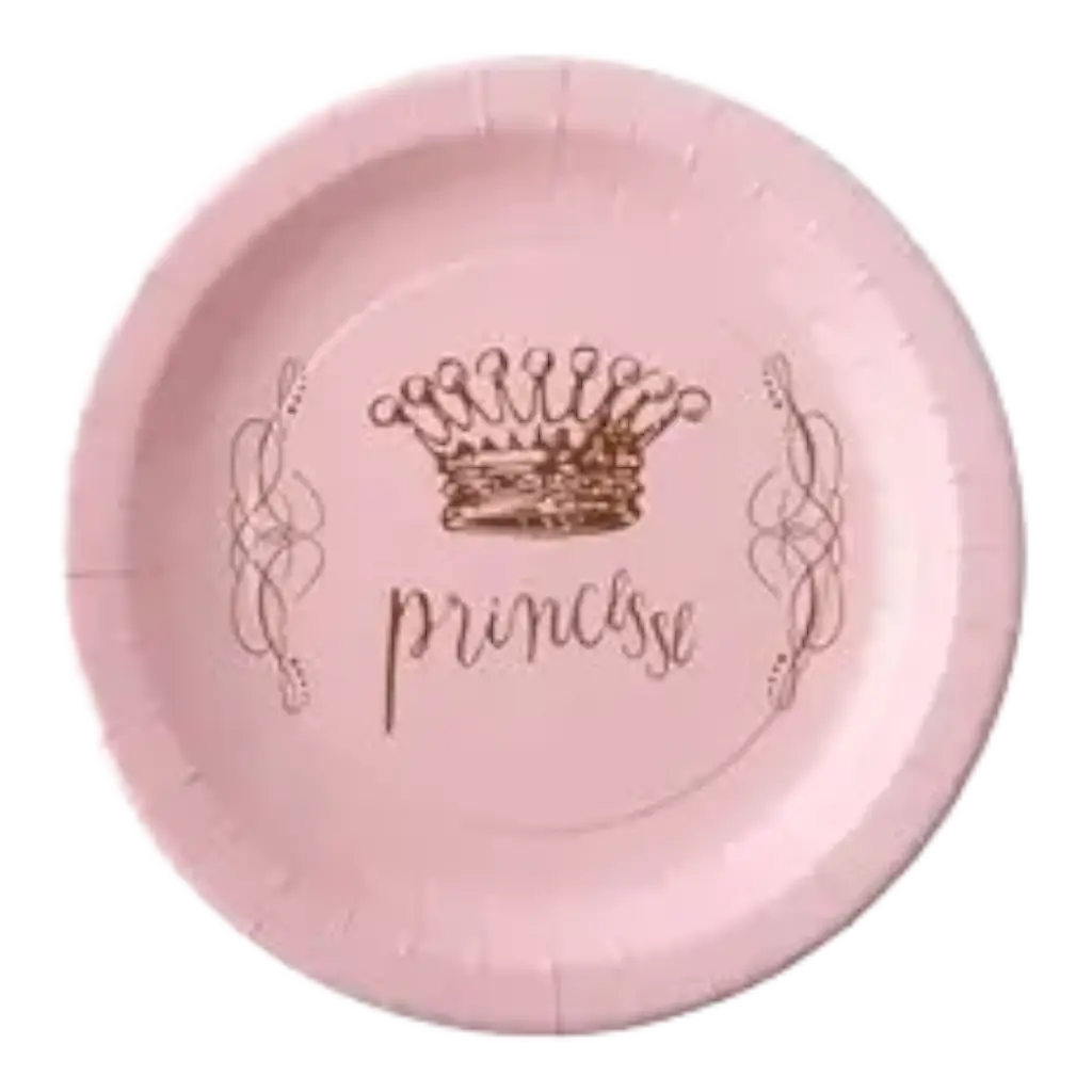 Princess Pink Crown Plate (Set of 6)