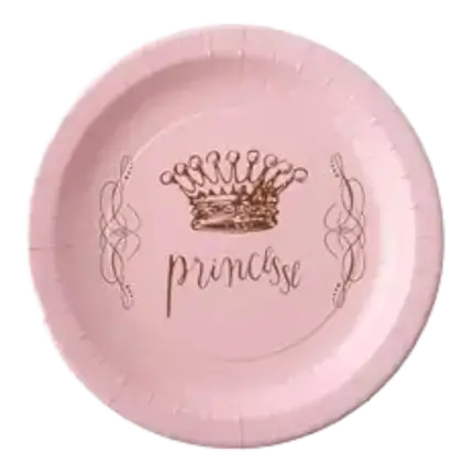 Princess Pink Crown Plate (Set of 6)