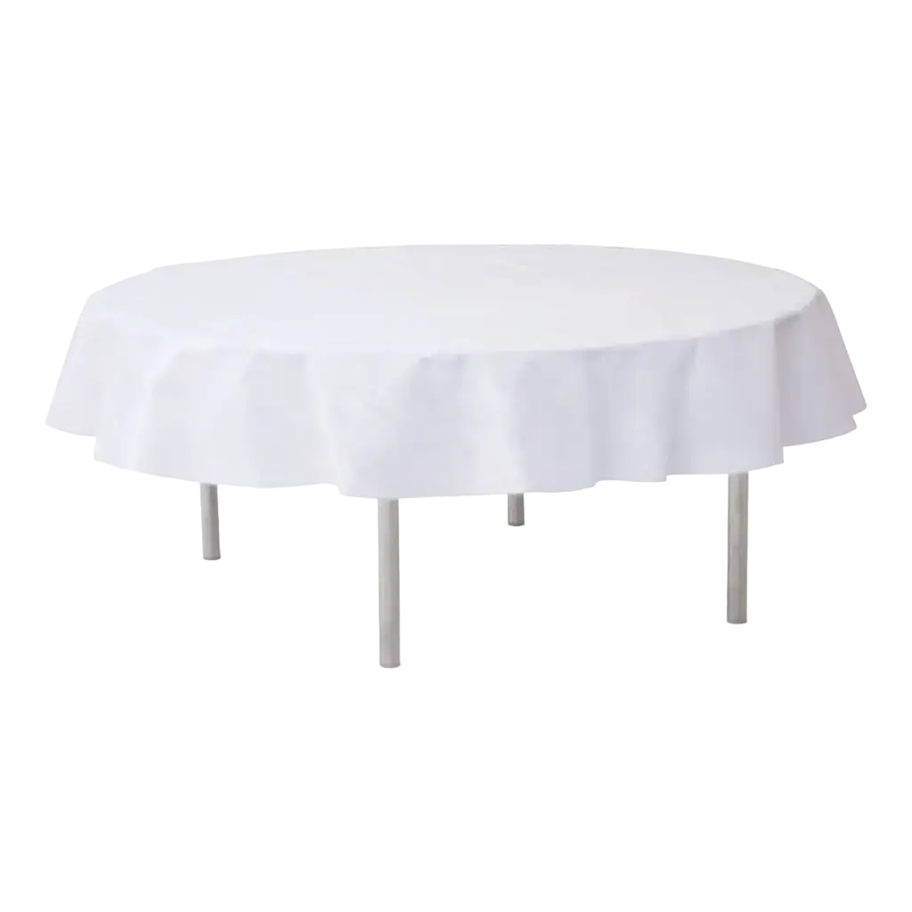 Round white non-woven tablecloth ø180cm
