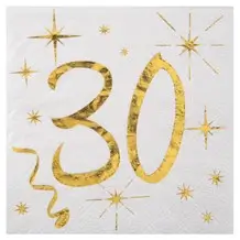 Paper Towel White/Gold 30 years (Set of 20)