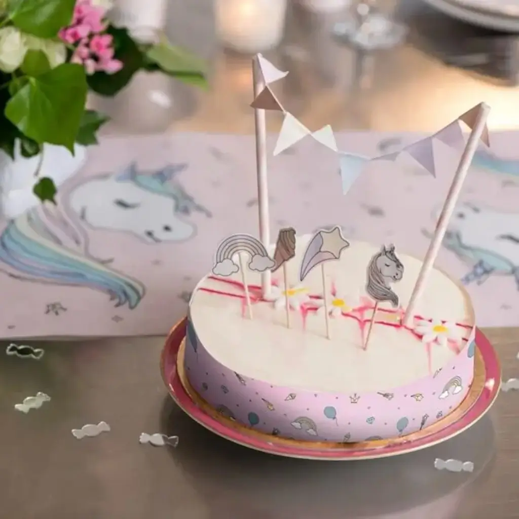 Pink Unicorn Cake Decoration
