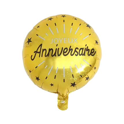 Happy Birthday Balloon Gold ø45cm
