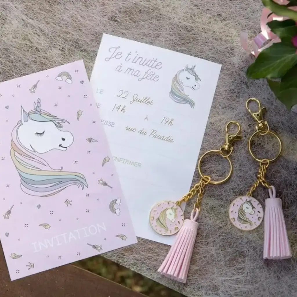 Pink Unicorn Invitation Card (Set of 6)