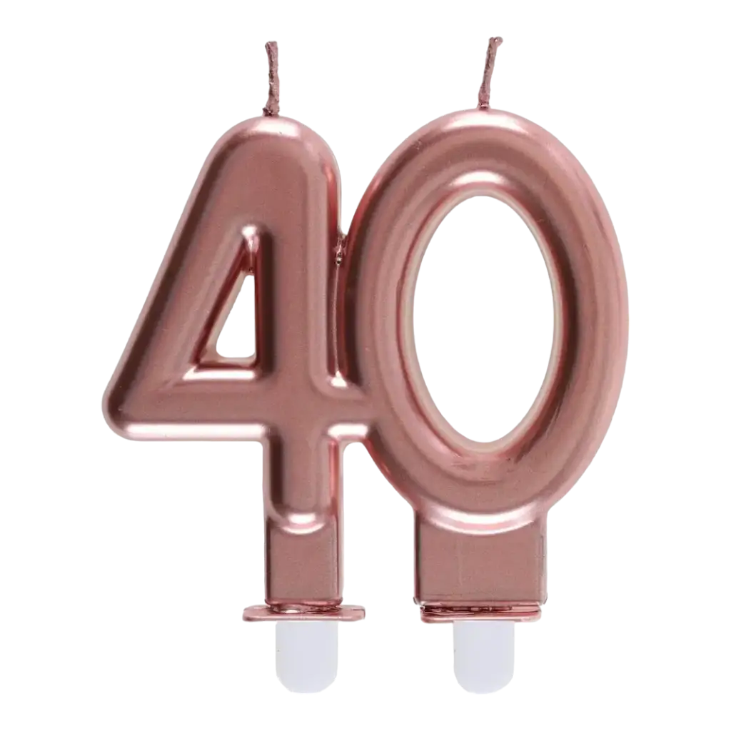 Candle 40 years Rose gold
