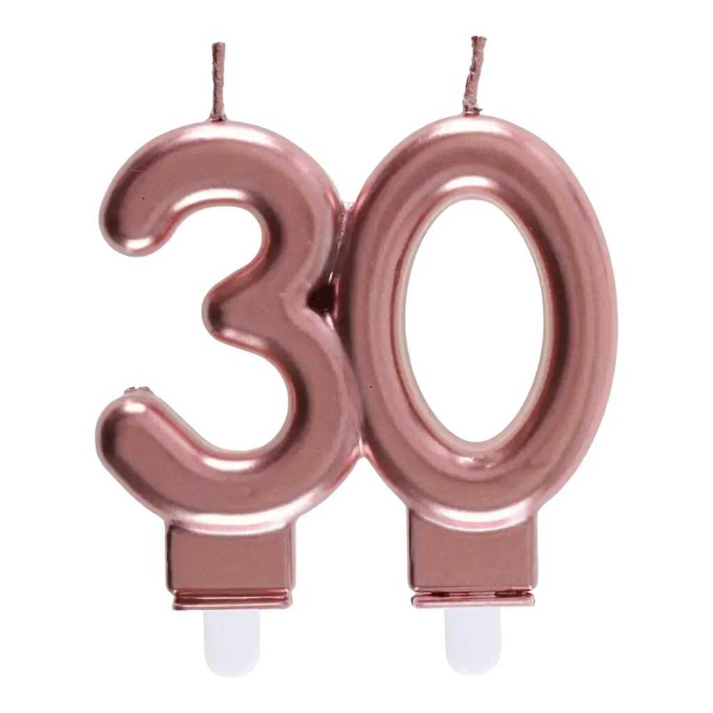 30 years candle Rose gold