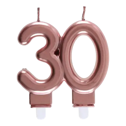 30 years candle Rose gold