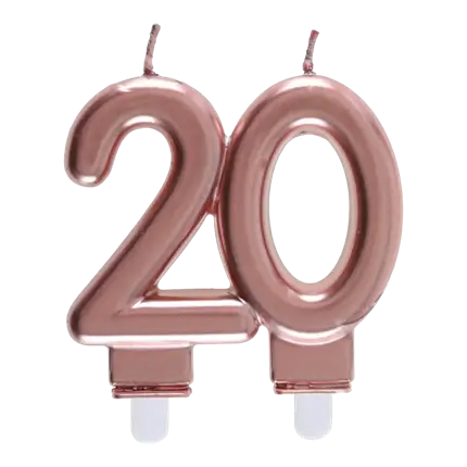 20 years candle Rose gold