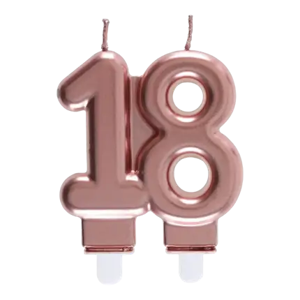 Candle 18 years Rose gold