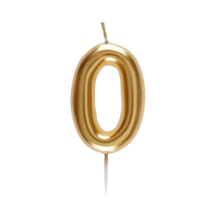 Candle Number 0 Golden