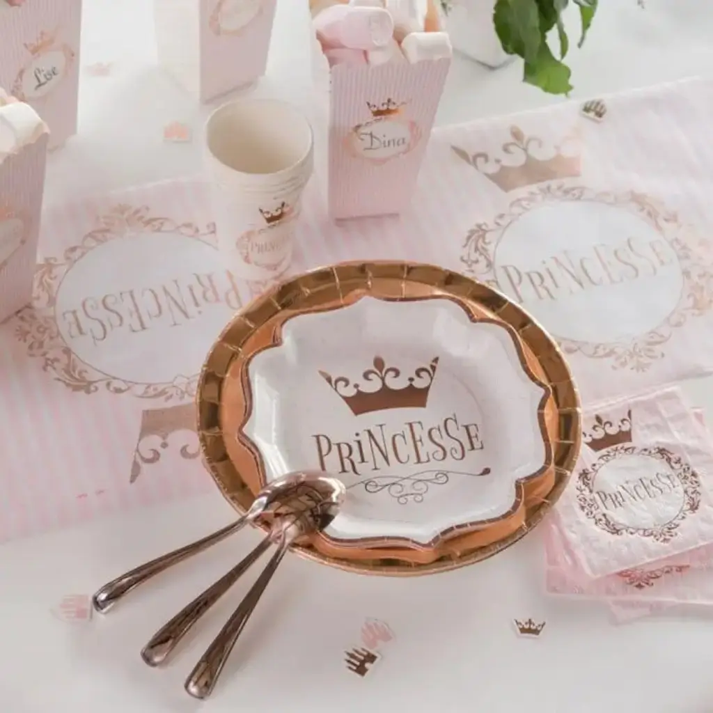Princess Rose Gold plate (set of 10)