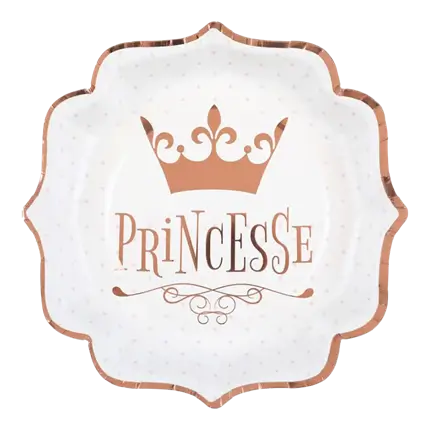 Princess Rose Gold plate (set of 10)