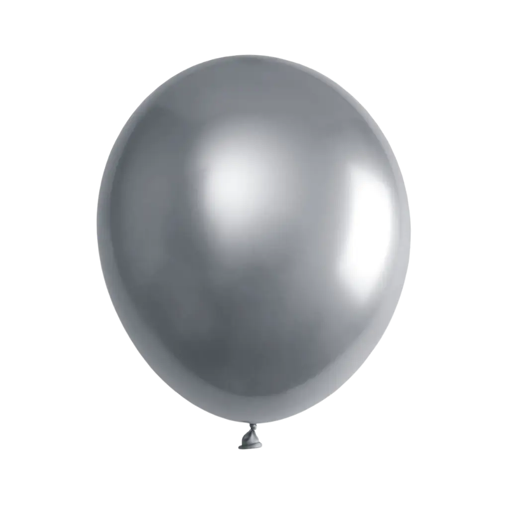 Biodegradable Balloon Silver Metallic (Set of 6)
