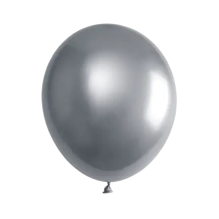 Biodegradable Balloon Silver Metallic (Set of 6)